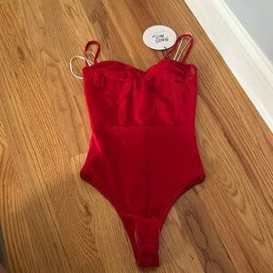 Princess Polly Triston red body suit